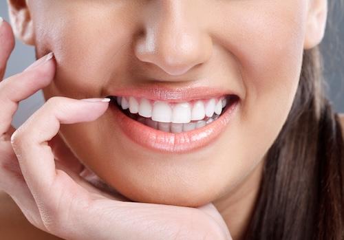 close up of woman's smile